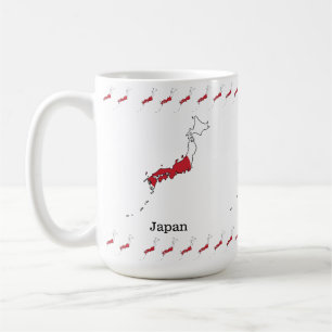 Japanese Flag Within Map Souvenir Design Coffee Mug