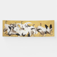Japanese Flock Cranes Vintage Bird Rich Classic