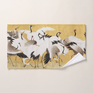Japanese Flock Cranes Vintage Bird Rich Classic Bath Towel Set
