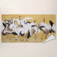 Japanese Flock Cranes Vintage Bird Rich Classic