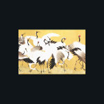 Japanese Flock Cranes Vintage Bird Rich Classic Canvas Print<br><div class="desc">This image is based on the Japanese flock of cranes (18th century) vintage painting by Ishida Yutei. Original public domain image from the Minneapolis Institute of Art.</div>