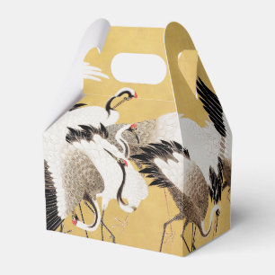 Japanese Flock Cranes Vintage Bird Rich Classic Favour Box