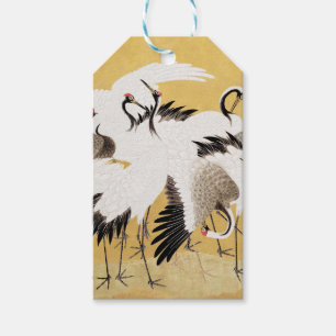 Japanese Flock Cranes Vintage Bird Rich Classic Gift Tags