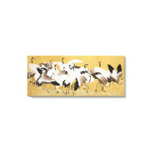 Japanese Flock of Cranes, Vintage printing, 