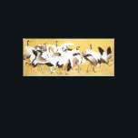 Japanese Flock of Cranes, Vintage printing,  Canvas Print<br><div class="desc">The Japanese flock of cranes vintage painting by Ishida Yūtei captures the elegance and grace of these revered birds in a serene, natural setting. Yūtei's meticulous brushwork and delicate use of colour highlight the cranes' majestic forms against a backdrop of soft, flowing landscapes. This timeless piece reflects the harmonious balance...</div>
