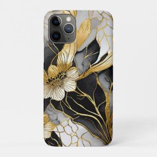 Japanese Floral Black Gold Case-Mate iPhone Case