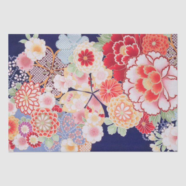 Japanese Floral Design Tissue Paper (Front)