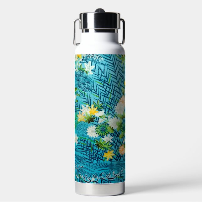 Japanese Floral Design Water Bottle (Front)
