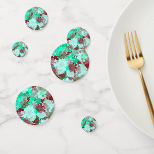 Japanese floral green patterns confetti