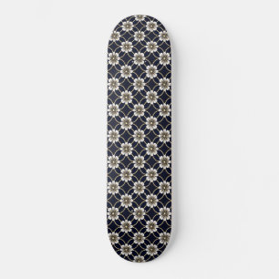 Japanese Floral Pattern Skateboard