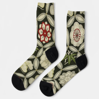 Japanese Floral Pattern Socks