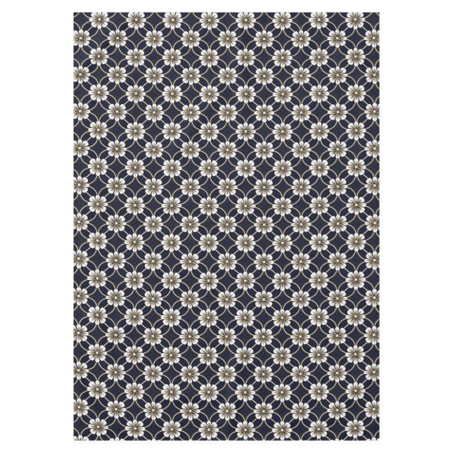 Japanese Floral Pattern Tablecloth (Front)