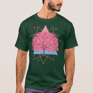 Japanese Flower Blossom Sakura Tree Vaporwave Cher T-Shirt