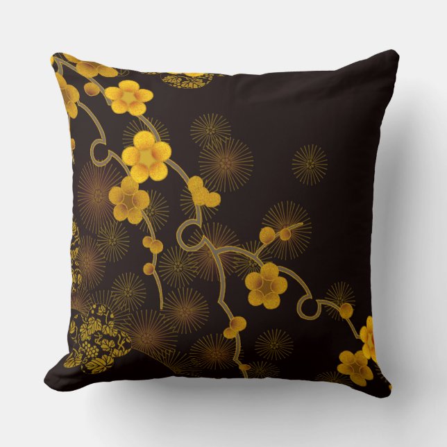 Japanese Flower Design Cushion (Front)