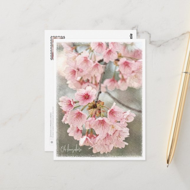 Japanese Flowering Cherry Postcard (Front/Back In Situ)