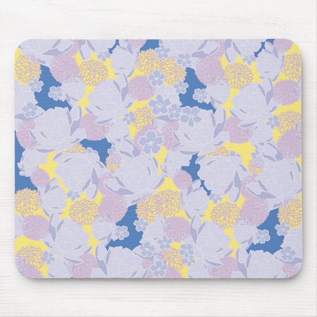 Japanese flowers mouse pad (Front)