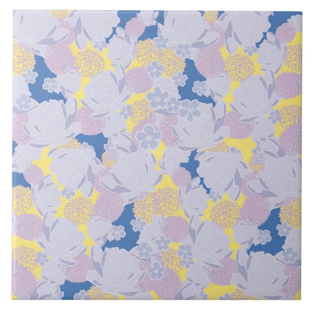 Japanese flowers tile (Front)