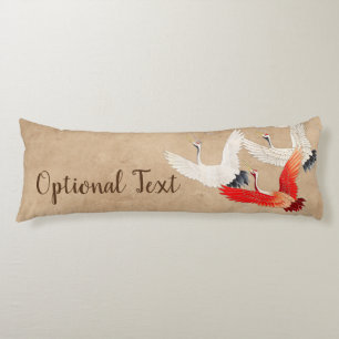 Japanese Flying Cranes Body Cushion