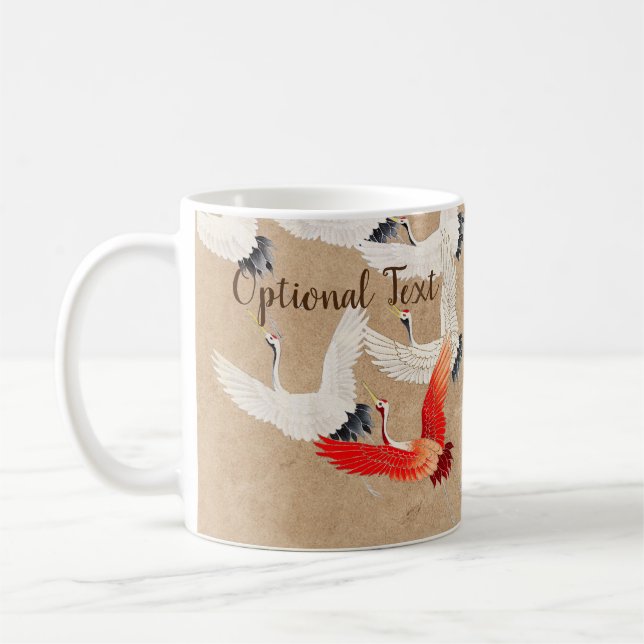 Japanese Flying Cranes Coffee Mug (Left)