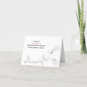 Japanese Foliage Sympathy Thank You Card
