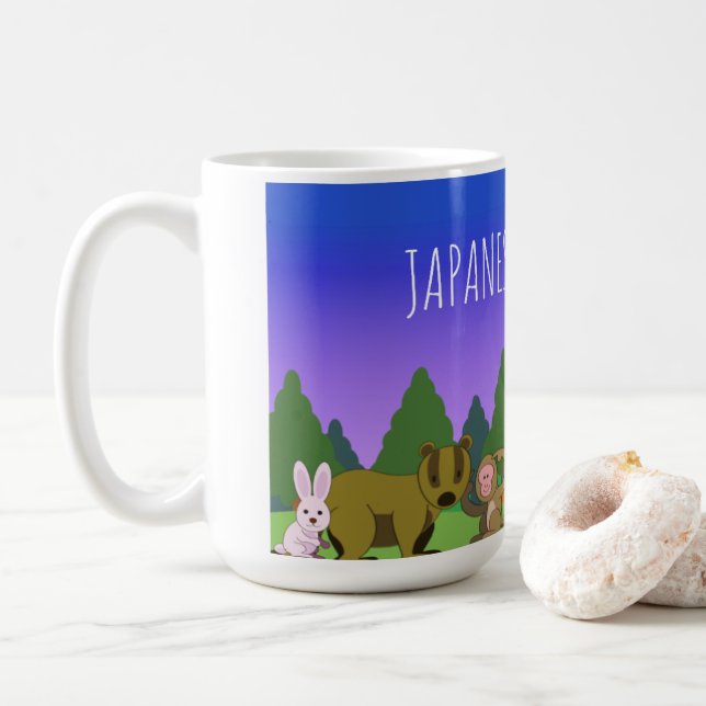 JAPANESE FOLKTALES COFFEE MUG (With Donut)