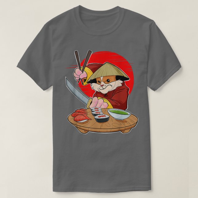 Japanese Food I Maki Lover I Samurai Sushi Guinea  T-Shirt (Design Front)