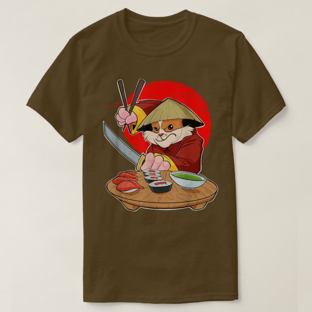 Japanese Food I Maki Lover I Samurai Sushi Guinea  T-Shirt (Design Front)
