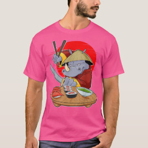 Japanese Food I Maki Lover I Samurai Sushi Rhino T T-Shirt