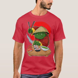 Japanese Food I Maki Lover I Samurai Sushi Turtle T-Shirt