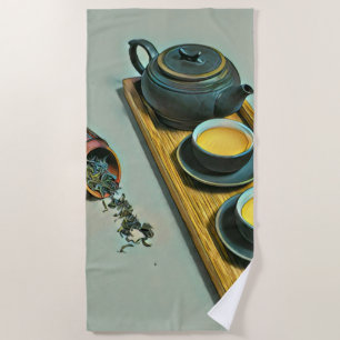 Japanese food lover beach towel