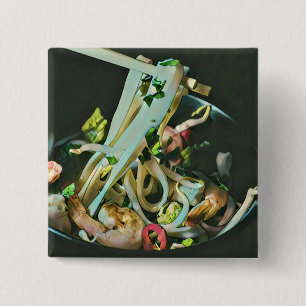 Japanese Food Lovers Gift 15 Cm Square Badge