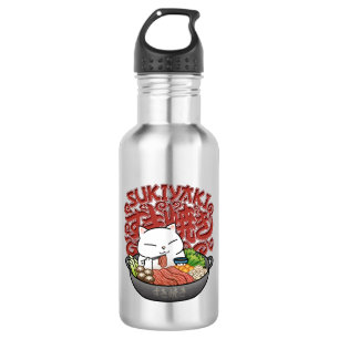 Japanese Food Sukiyaki Cat 532 Ml Water Bottle