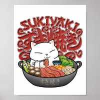 Japanese Food Sukiyaki Cat