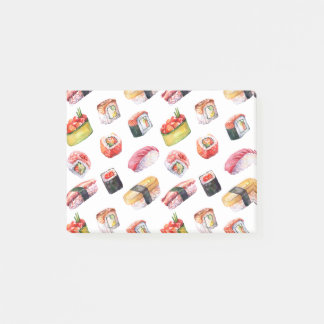Japanese food sushi and nigiri post-it notes