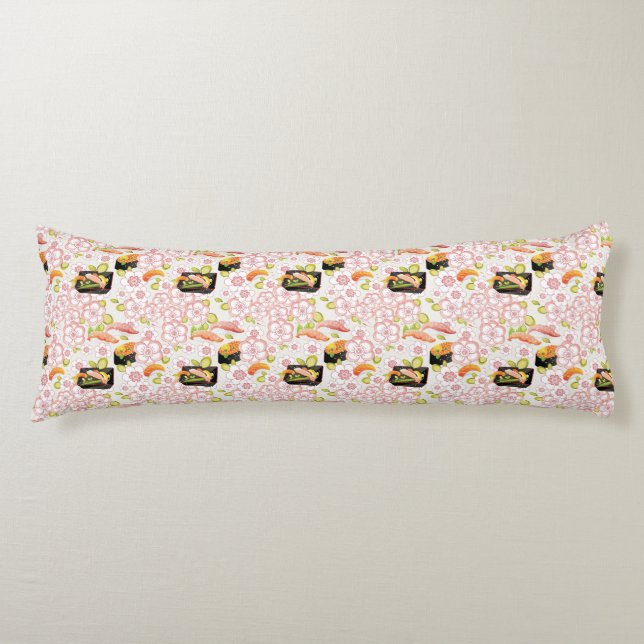 Japanese Food: Sushi Pattern 2 Body Cushion (Front)