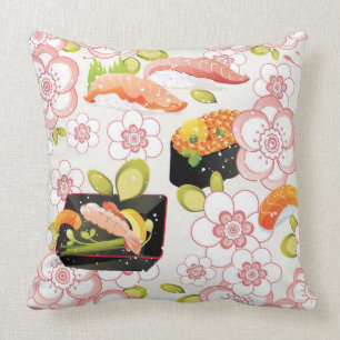 Japanese Food: Sushi Pattern 2 Cushion