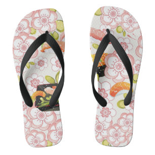 Japanese Food: Sushi Pattern 2 Jandals