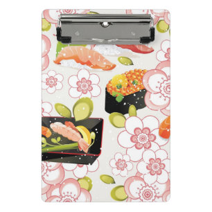 Japanese Food: Sushi Pattern 2 Mini Clipboard