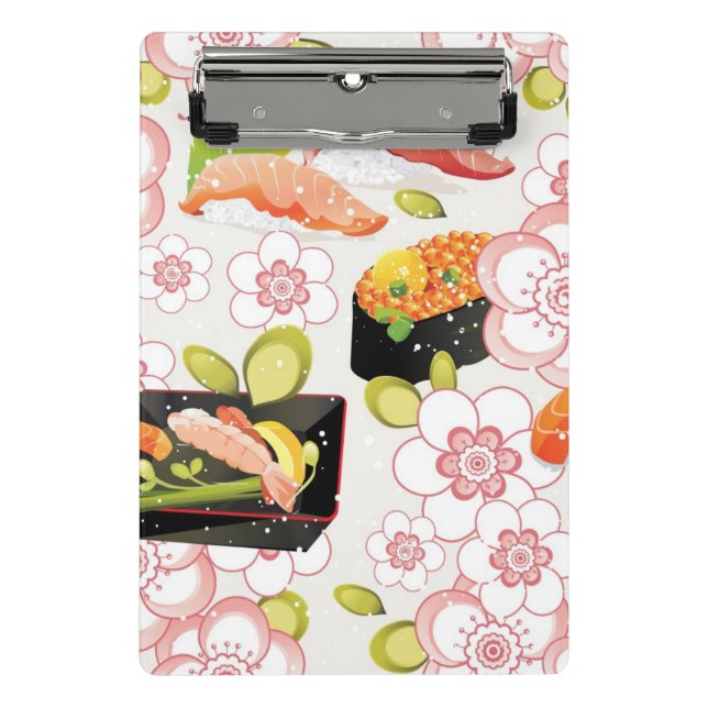 Japanese Food: Sushi Pattern 2 Mini Clipboard (Front)