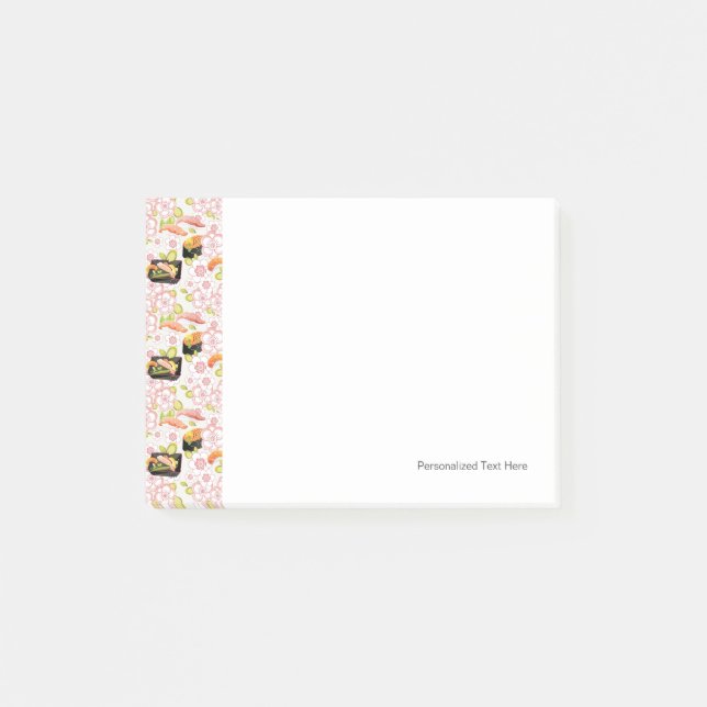 Japanese Food: Sushi Pattern 2 Post-it Notes (Front)