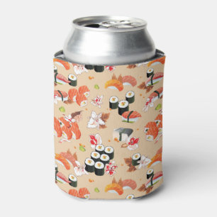 Japanese Food: Sushi Pattern 3 Can Cooler