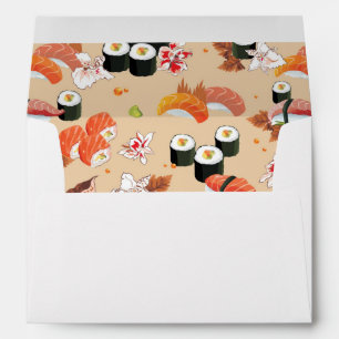 Japanese Food: Sushi Pattern 3 Envelope
