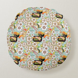 Japanese Food: Sushi Pattern 4 Round Cushion