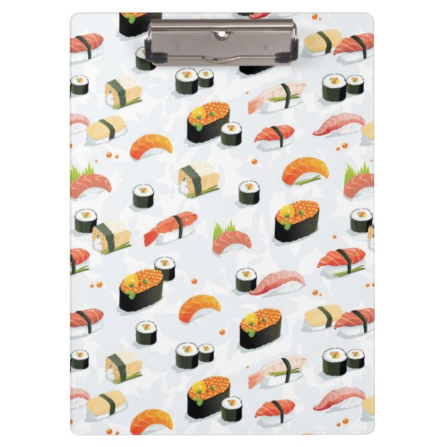 Japanese Food: Sushi Pattern Clipboard (Front)