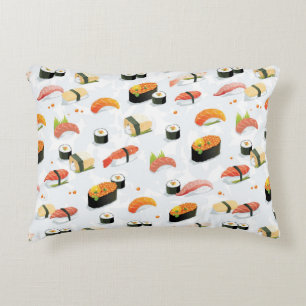 Japanese Food: Sushi Pattern Decorative Cushion