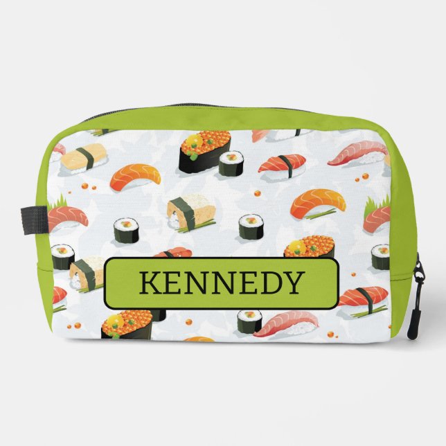 Japanese Food: Sushi Pattern Dopp Kit (Front)