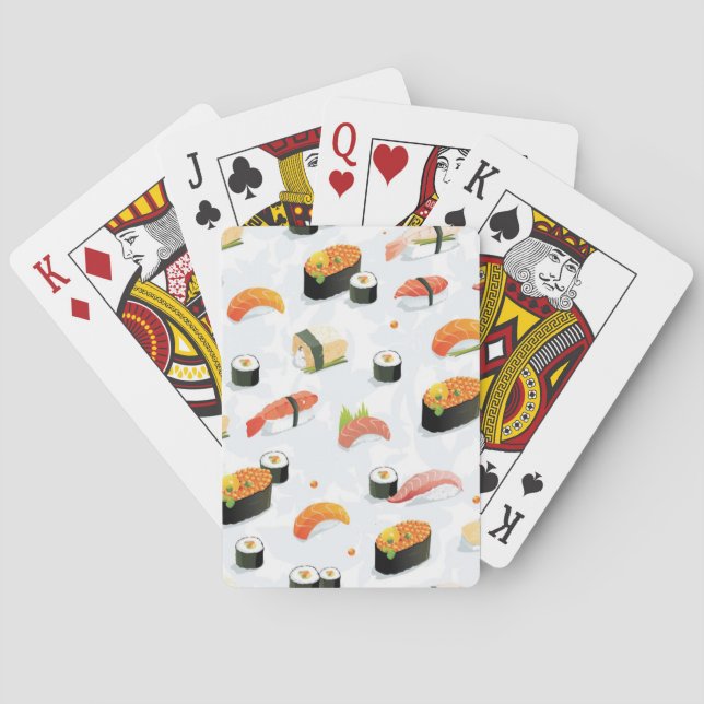 Japanese Food: Sushi Pattern Playing Cards (Back)