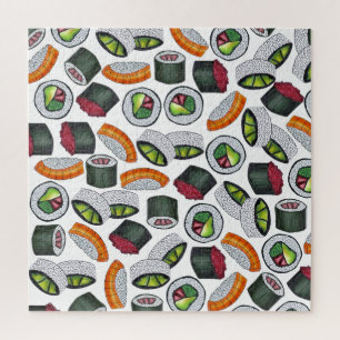 Japanese Food Sushi Tuna Rolls Sashimi Nigiri Jigsaw Puzzle
