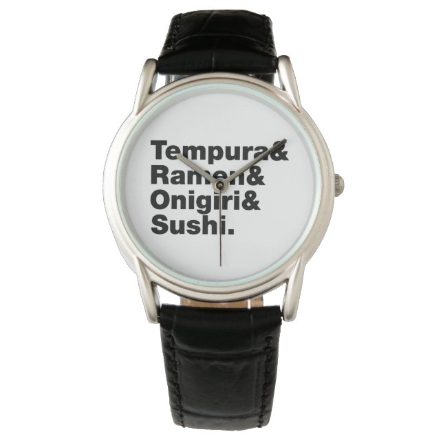 Japanese Foods Tempura & Ramen & Onigiri & Sushi. Watch (Front)