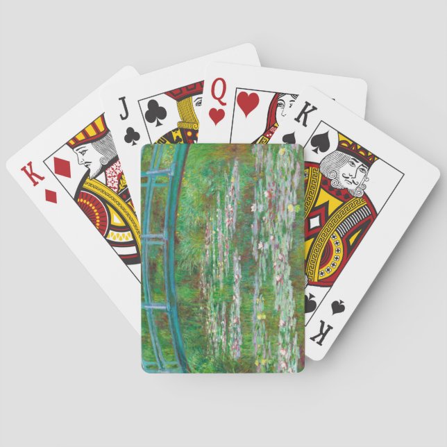 Japanese Footbridge, 1899 by Claude Monet Playing Cards (Back)